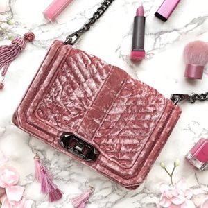 Rebecca Minkoff pink crushed velvet crossbody